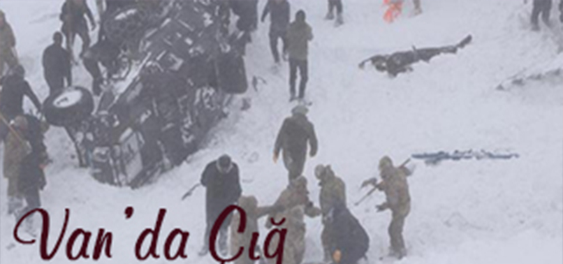 Van Bahçesaray da Çığ Meydana Geldi